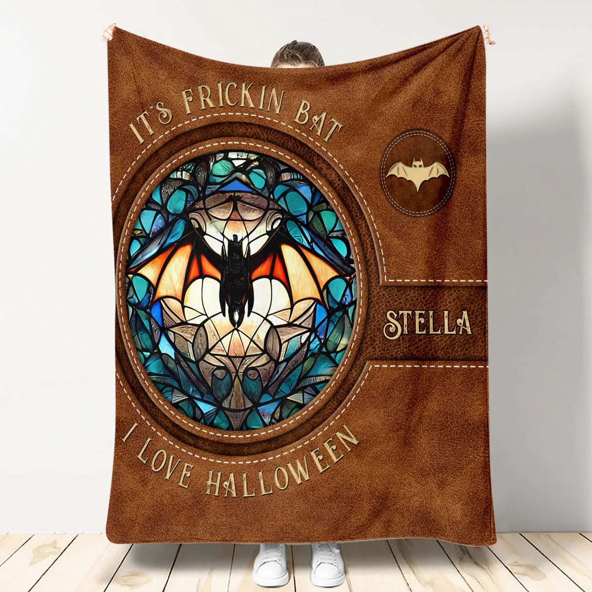It's Frickin' Bat I Love Halloween - Personalized Witch Blanket
