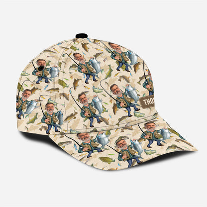 Photo Inserted Funny Fishing - Personalized Fishing Classic Cap
