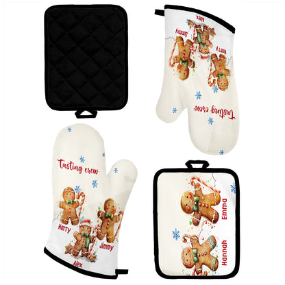 Grandma’s Cookies Tasting Crew - Personalized Grandma Oven Mitts & Pot Holder Set