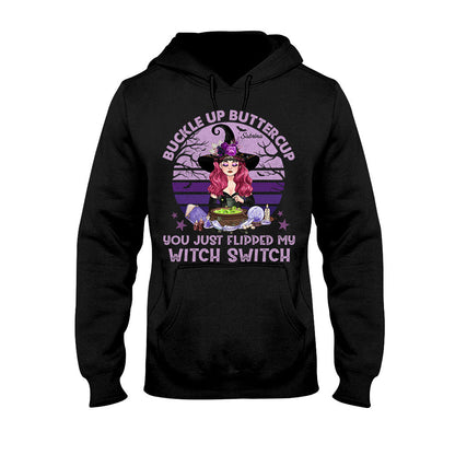 Buckle Up Buttercup - Personalized Witch T-shirt & Hoodie