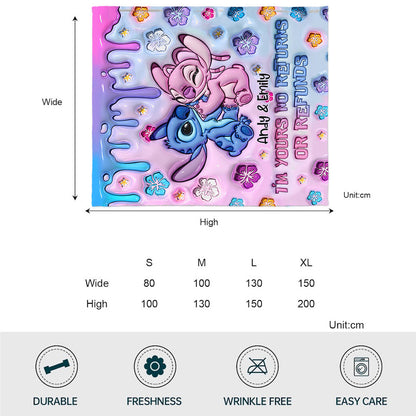 I'm Yours No Returns Or Refunds - Personalized Ohana Blanket