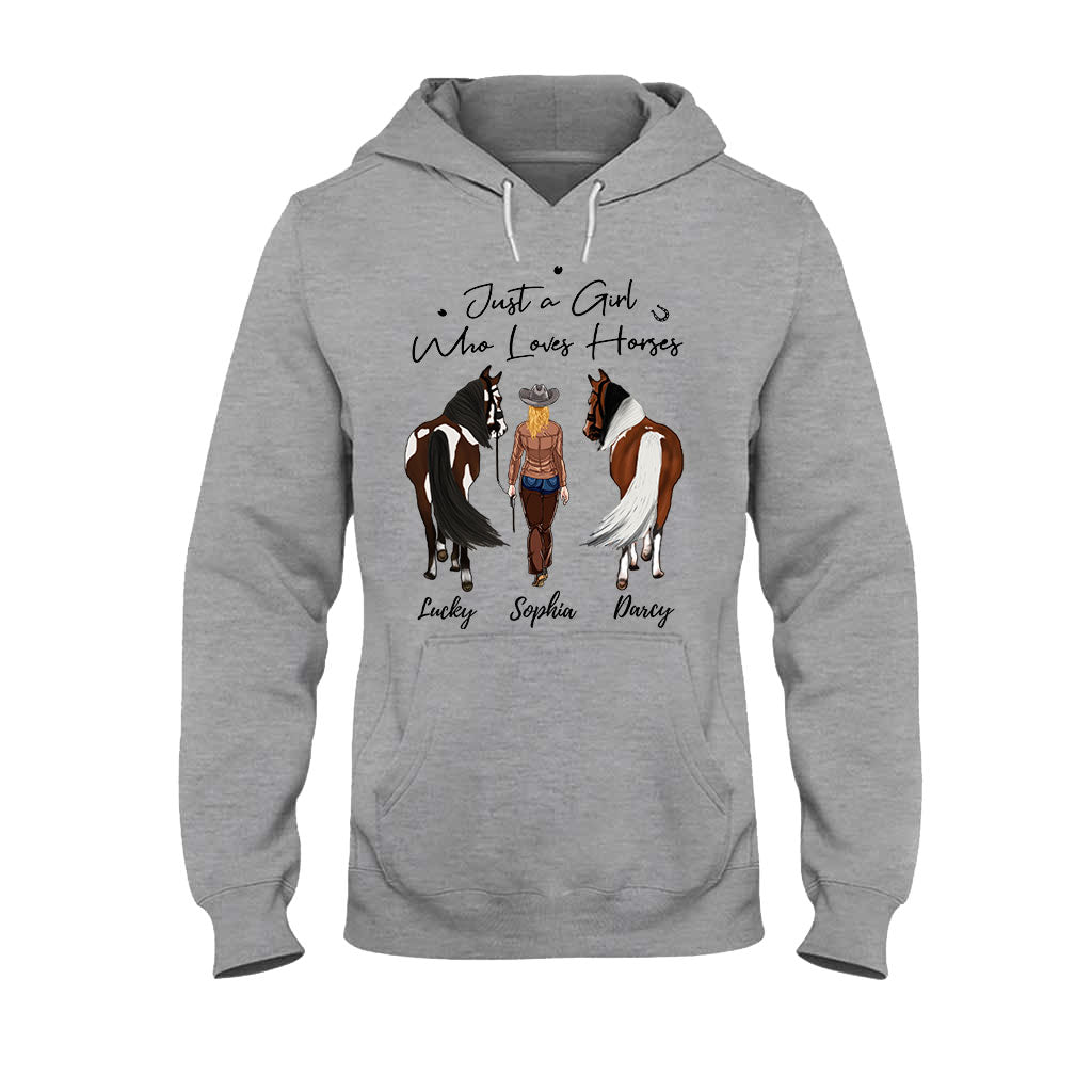 Just A Girl Who Loves Horses - Personalized Horse T-shirt & Hoodie