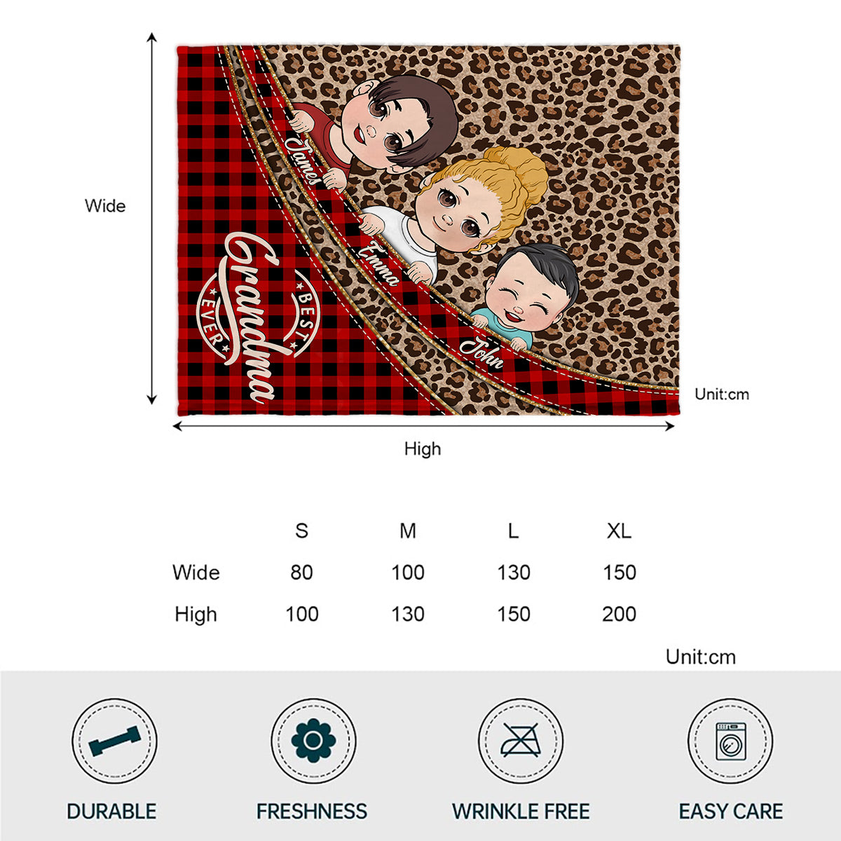 Best Grandma Ever - Personalized Grandma Blanket