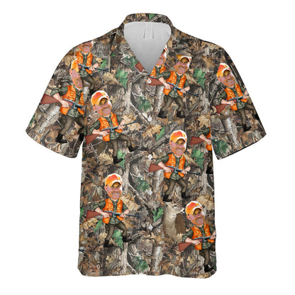 Photo Inserted Hunter - Personalized Hunting Hawaiian Shirt