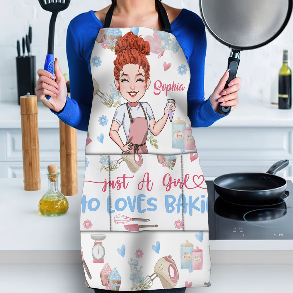 Just A Girl Who Loves Baking - Personalized Baking Apron