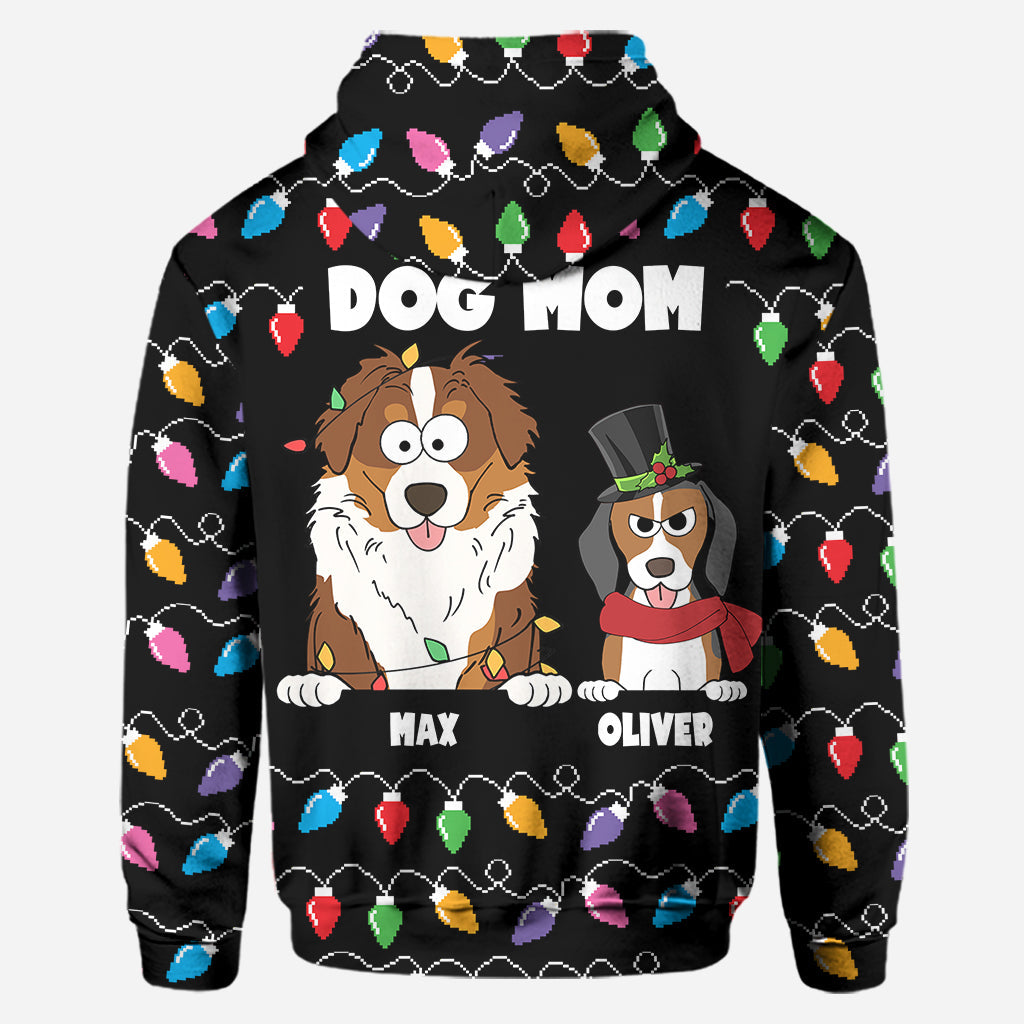 Pet Colorful Christmas Light - Personalized Dog Hoodie and Leggings