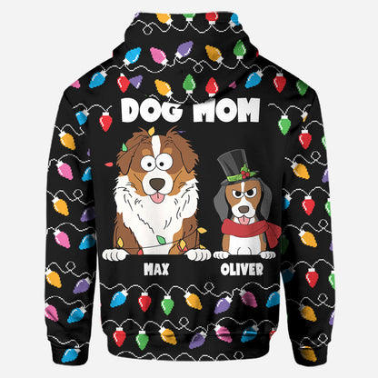 Pet Colorful Christmas Light - Personalized Dog Hoodie and Leggings