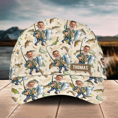 Photo Inserted Funny Fishing - Personalized Fishing Classic Cap