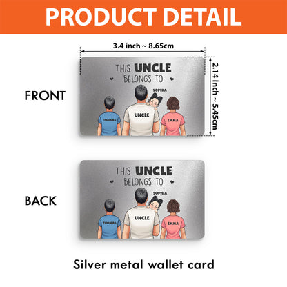 This Daddy Belongs To - Gift for dad, grandpa, uncle, husband - Personalized Wallet Insert Card