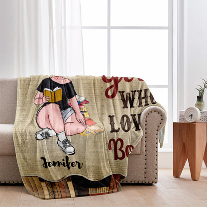 Just A Girl Who Loves Book - Personalized Book Blanket