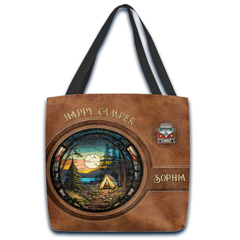 Happy Camper - Personalized Camping Tote Bag