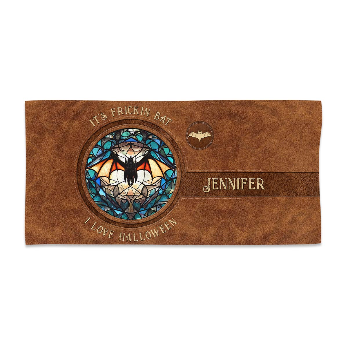 It's Frickin' Bat I Love Halloween - Personalized Witch Beach Towel