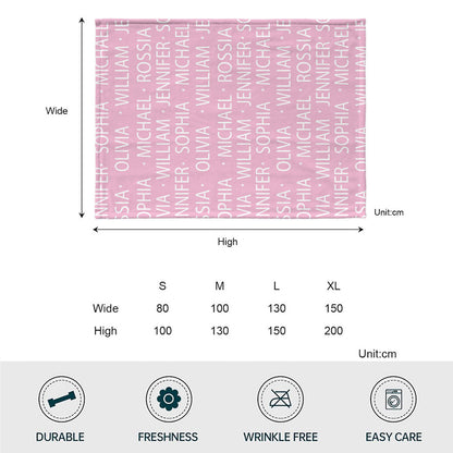 Custom Name Pattern - Personalized Family Blanket