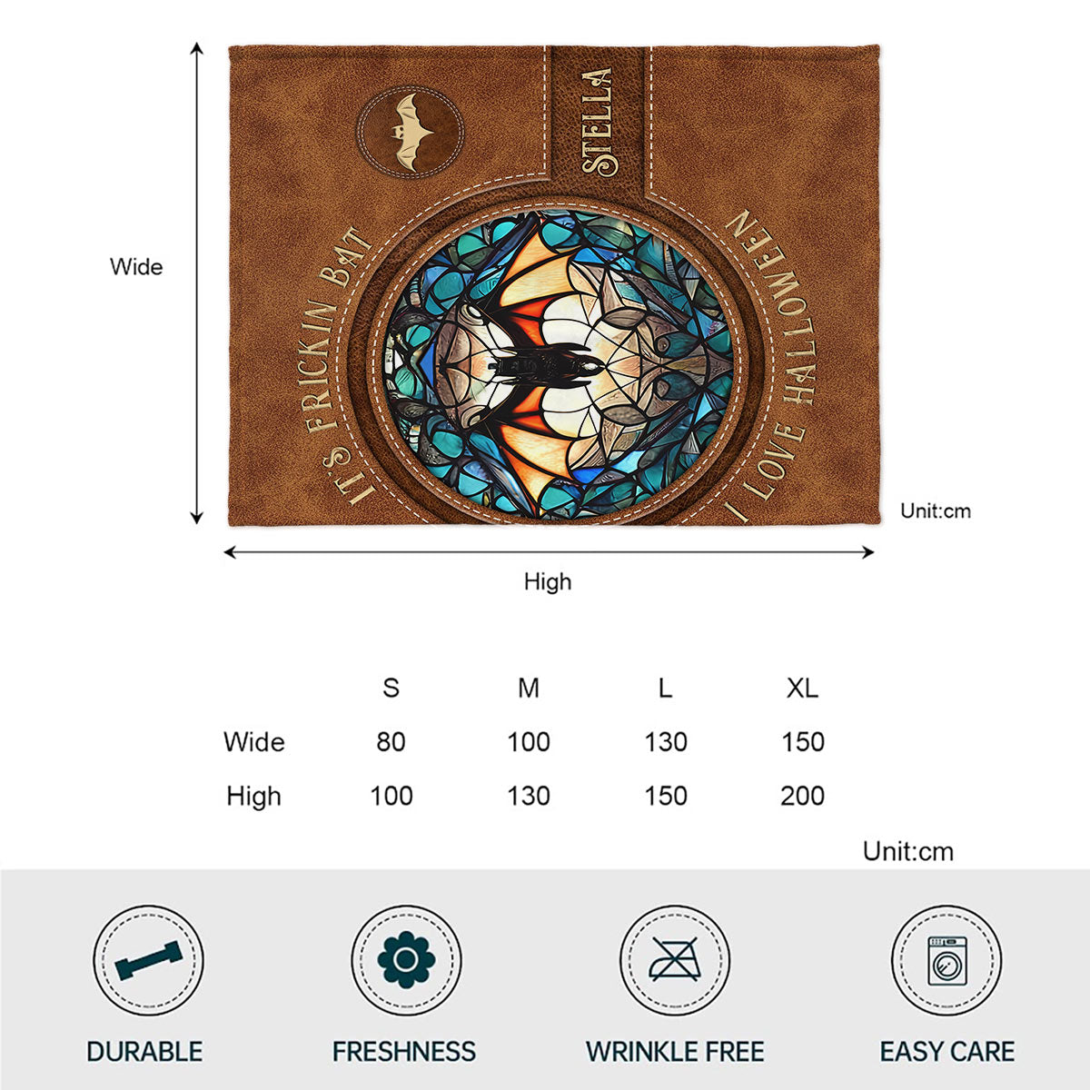 It's Frickin' Bat I Love Halloween - Personalized Witch Blanket