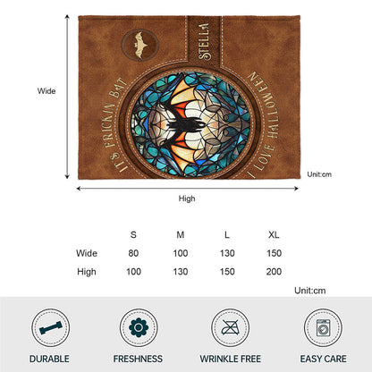 It's Frickin' Bat I Love Halloween - Personalized Witch Blanket