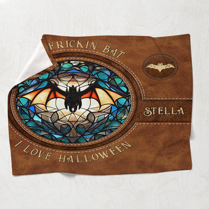 It's Frickin' Bat I Love Halloween - Personalized Witch Blanket