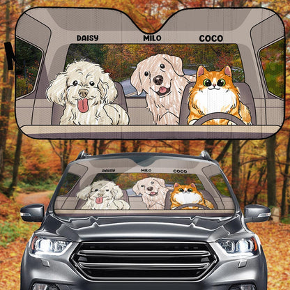 Lovely Paws - Personalized Dog Car Sunshade