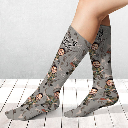 Photo Inserted Funny Hunting - Personalized Hunting Socks