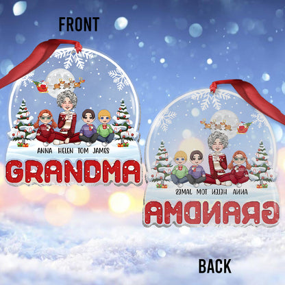 Merry Christmas Grandma - Personalized Grandma Transparent Ornament