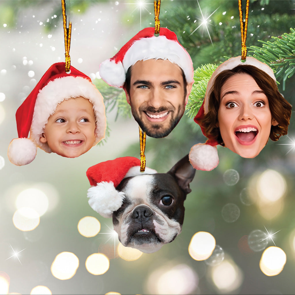 Custom Face Picture Ornament - Personalized Family Ornament