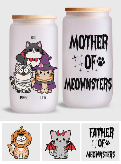 Mother Of Meownsters - Personalized Cat Can Glass