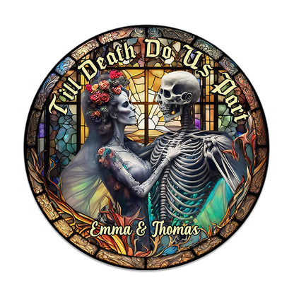 You And Me We Got This - Personalized Skull Round Wood Sign