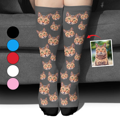Custom Face - Personalized Cat Socks
