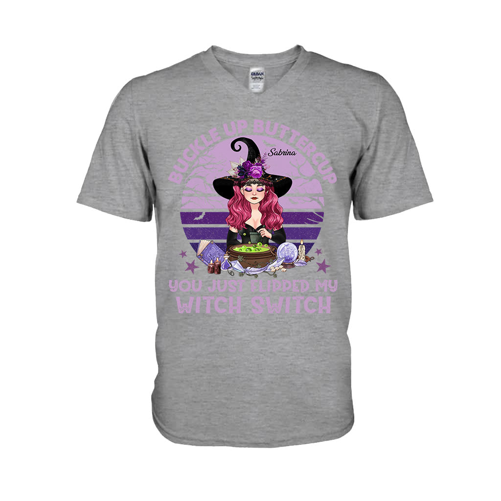 Buckle Up Buttercup - Personalized Witch T-shirt & Hoodie