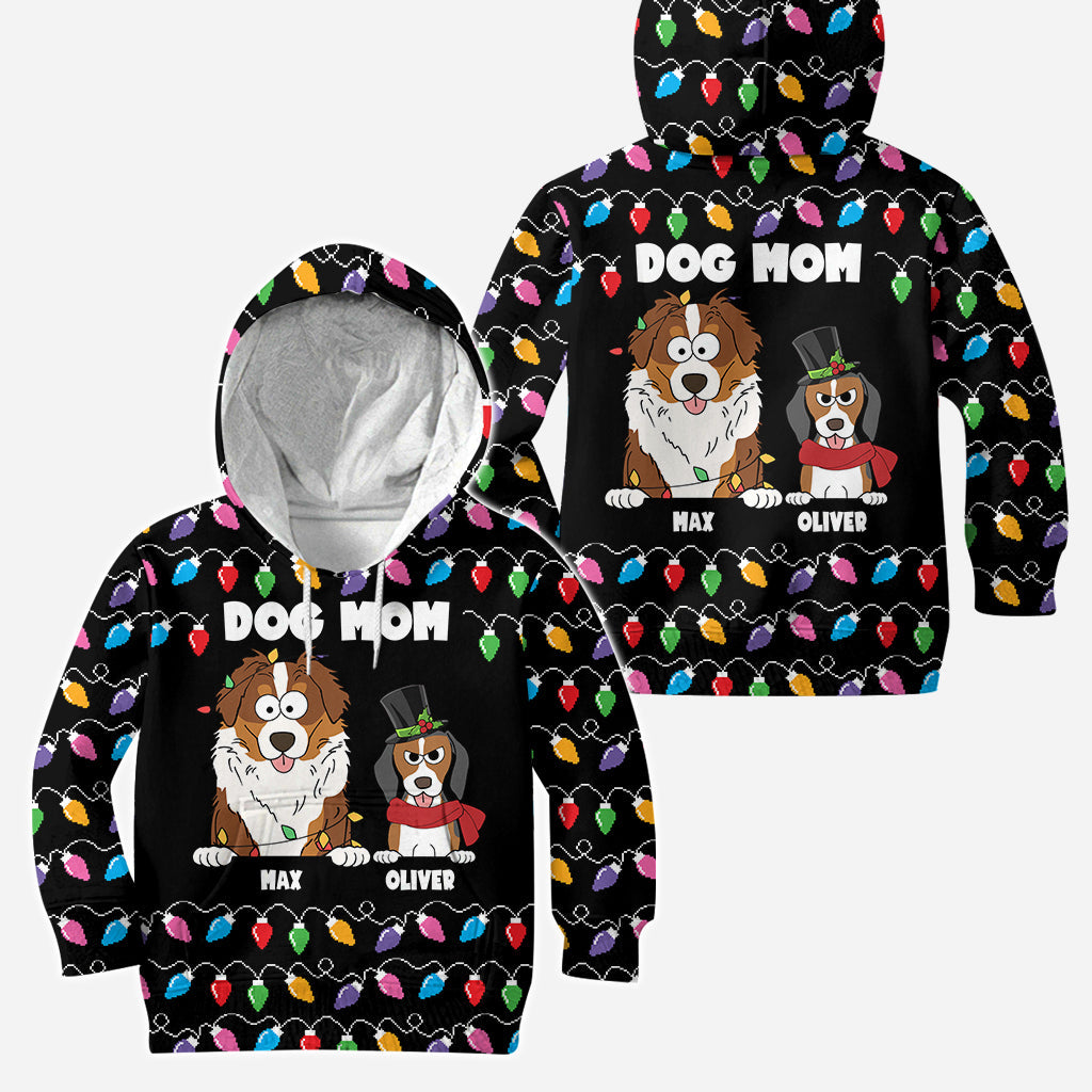 Pet Colorful Christmas Light - Personalized Dog Hoodie and Leggings