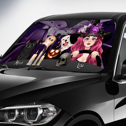 Soul Of A Witch - Personalized Witch Car Sunshade