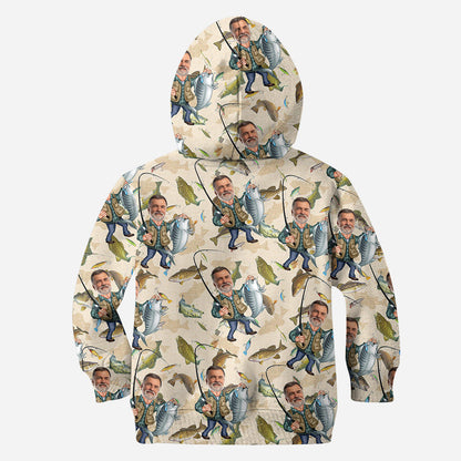 Photo Inserted Funny Fishing - Personalized Fishing All Over Shirt