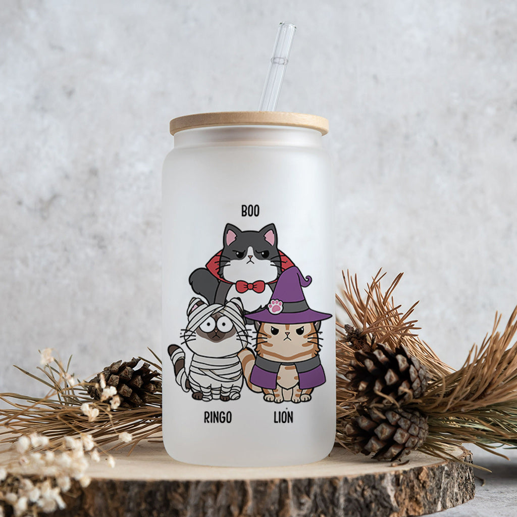 Mother Of Meownsters - Personalized Cat Can Glass