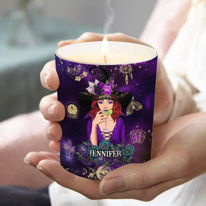 Don't F With My Energy - Personalized Witch Candle With Wooden Lid