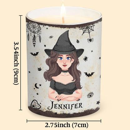Home Blessing - Personalized Witch Candle With Wooden Lid