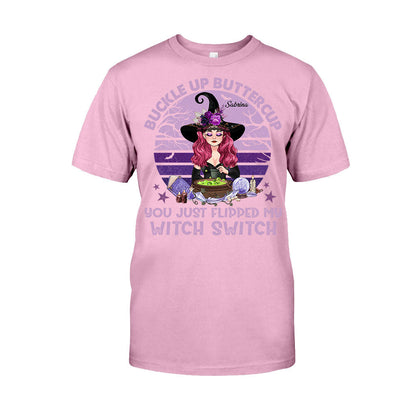 Buckle Up Buttercup - Personalized Witch T-shirt & Hoodie
