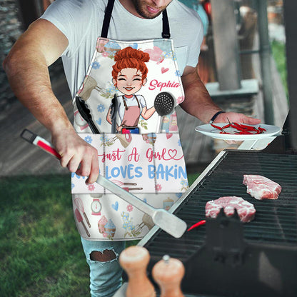 Just A Girl Who Loves Baking - Personalized Baking Apron