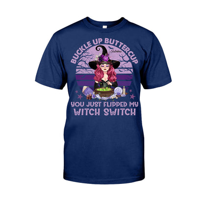 Buckle Up Buttercup - Personalized Witch T-shirt & Hoodie