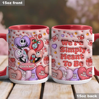 We’re Simply Meant To Be - Personalized Nightmare Accent Mug