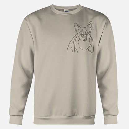 Custom Line Art - Personalized Dog Embroidered Sweater