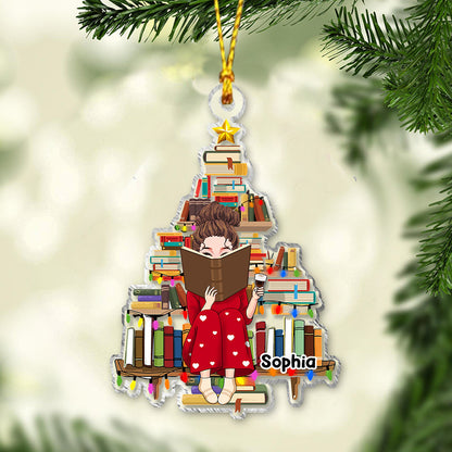 Just A Girl Who Loves Books - Personalized Book Transparent Ornament