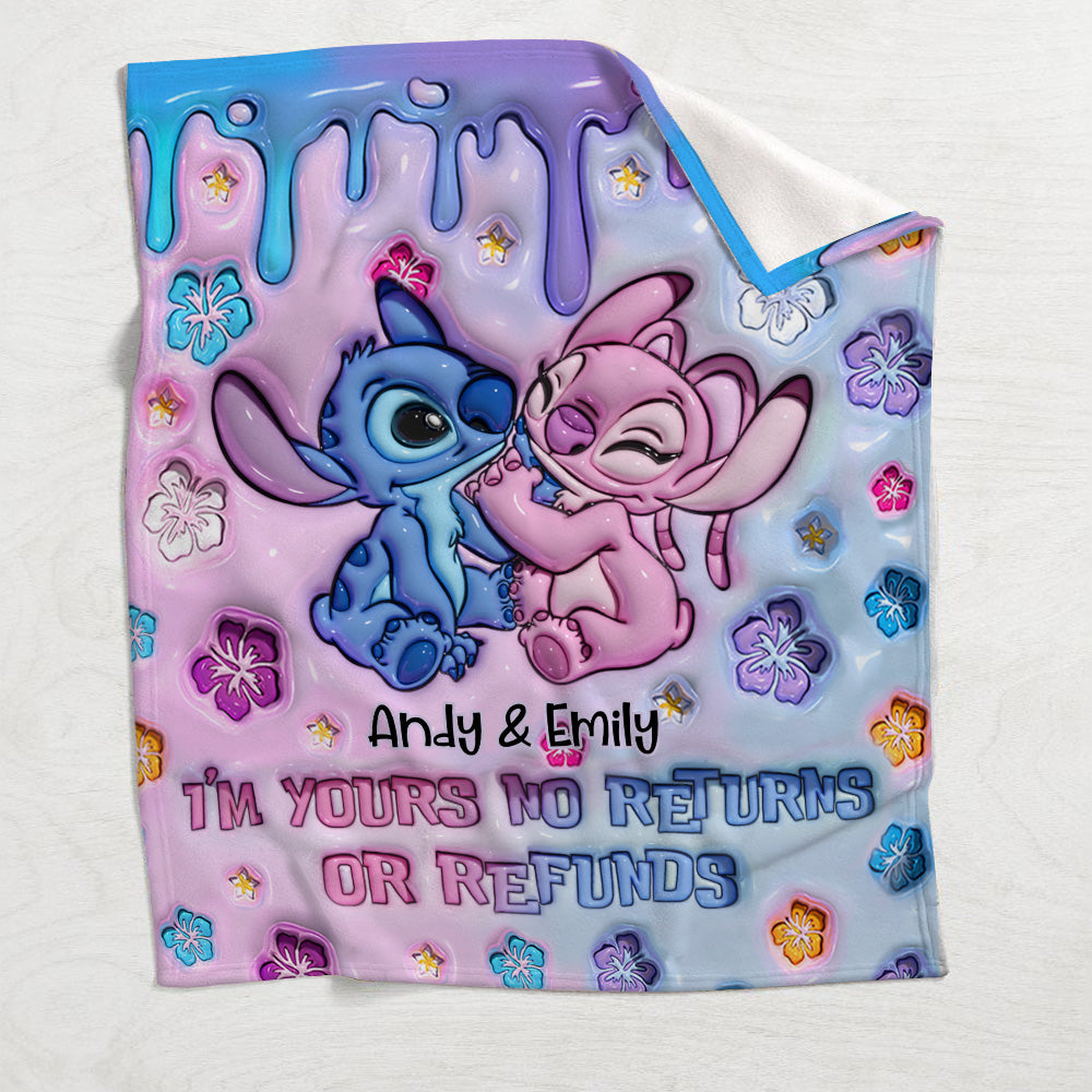 I'm Yours No Returns Or Refunds - Personalized Ohana Blanket