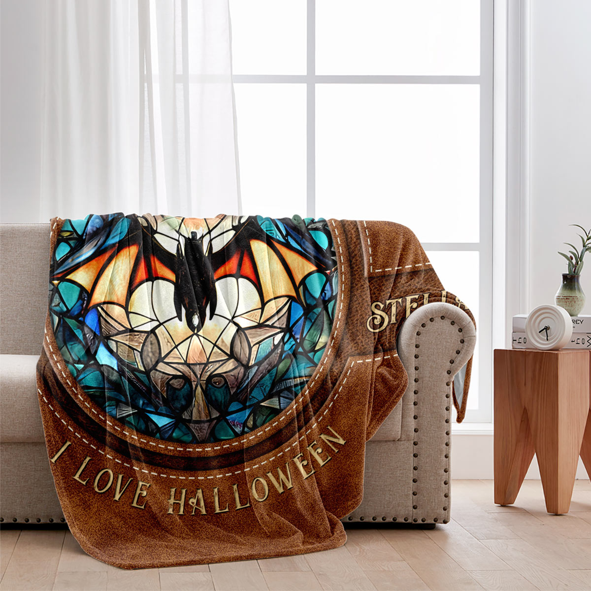 It's Frickin' Bat I Love Halloween - Personalized Witch Blanket