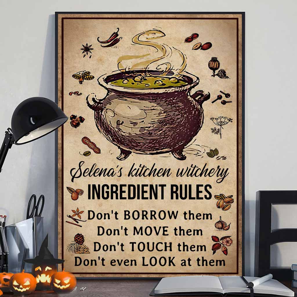 Witch Kitchen Rules Personalized Poster