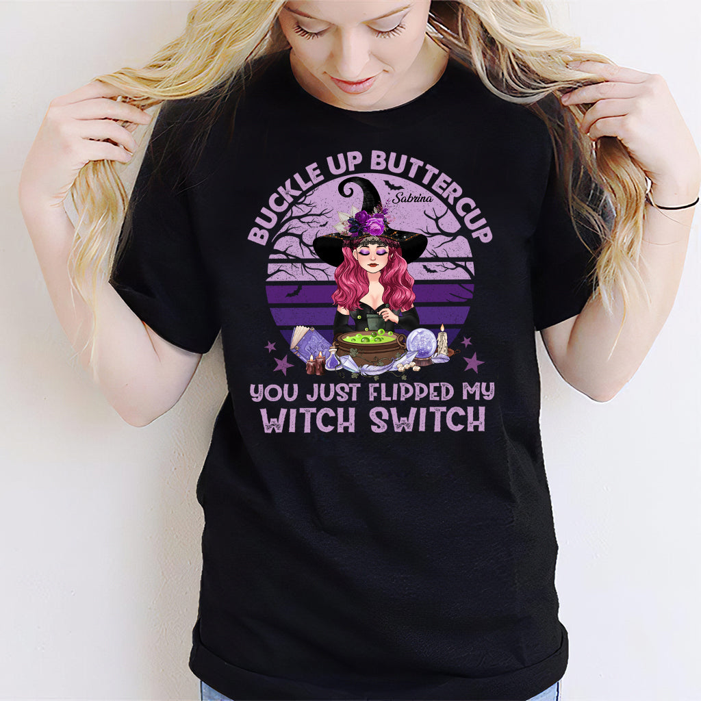Buckle Up Buttercup - Personalized Witch T-shirt & Hoodie