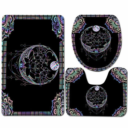 Magic Moon Witch Vibes - 3 Pieces Bathroom Mats Set