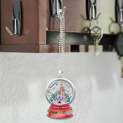 Castle Snow - Personalized Mouse Transparent Car ornament