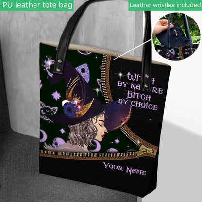 Witch By Nature Bitch By Choice - Personalized Tote Bag