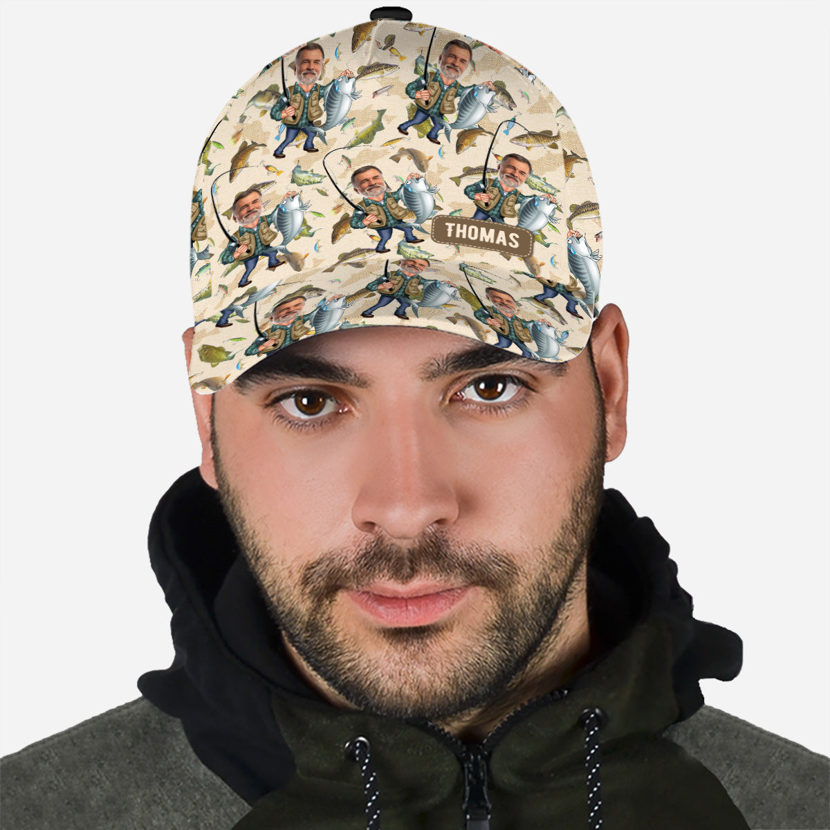 Photo Inserted Funny Fishing - Personalized Fishing Classic Cap