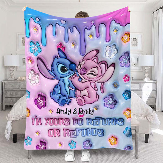I'm Yours No Returns Or Refunds - Personalized Ohana Blanket
