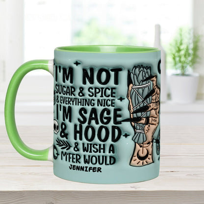 I'm Not Sugar And Spice - Personalized Witch Accent Mug
